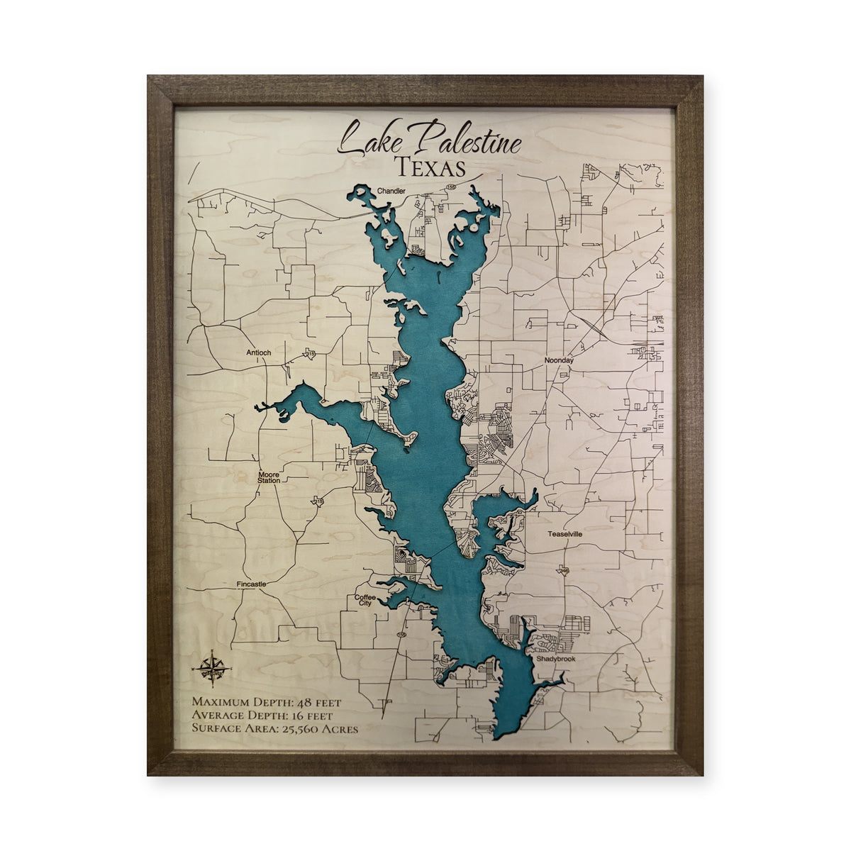 Palestine Walnut Single wood map — single layer, white background