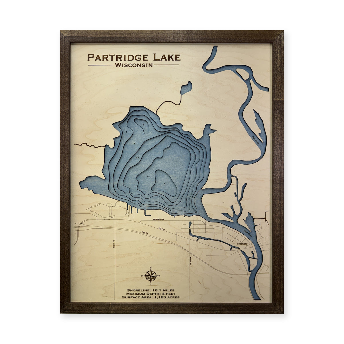 Partridge Jochman wood map — multilayer, white background