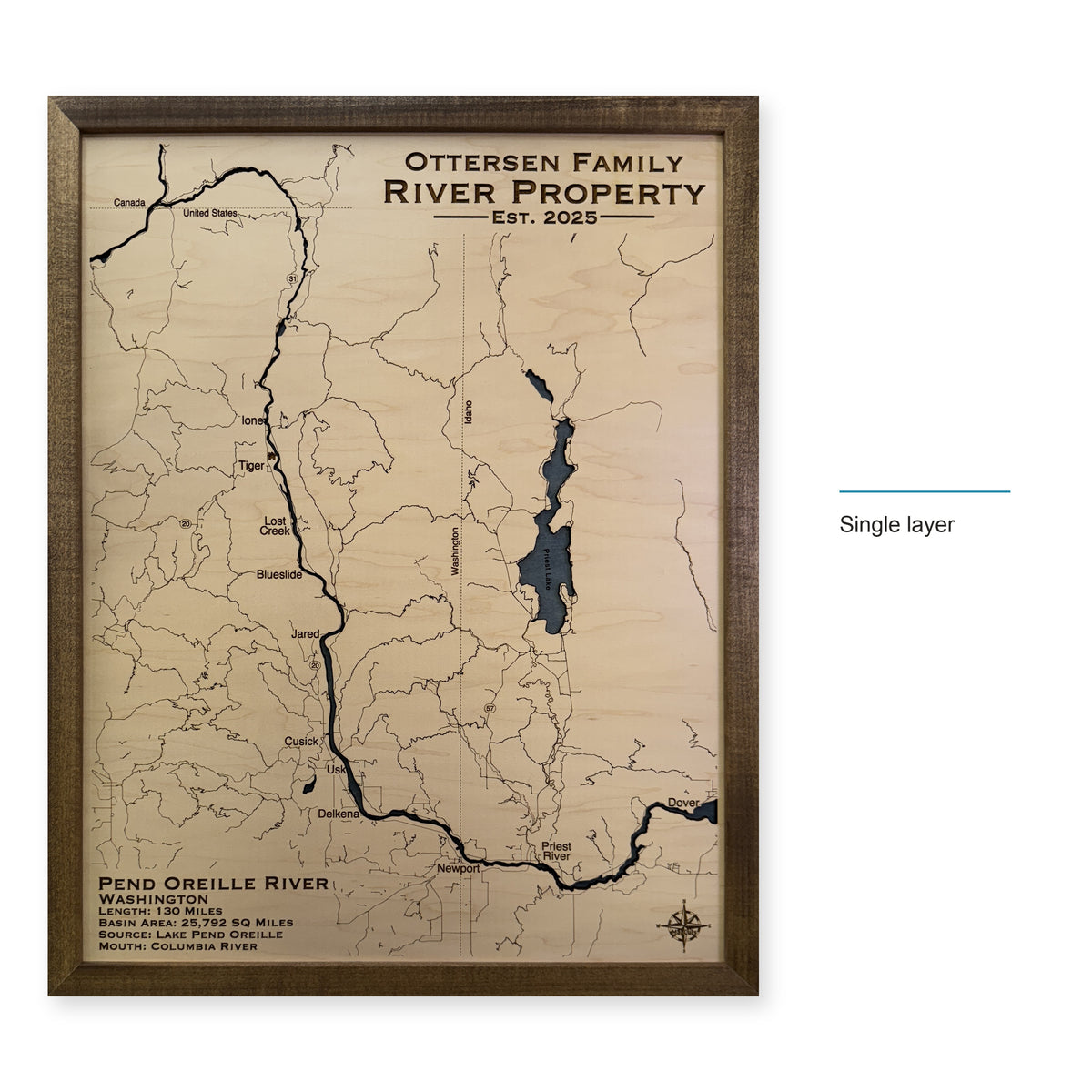 Pend Oreille Ottersen wood map — single layer, layer option shown