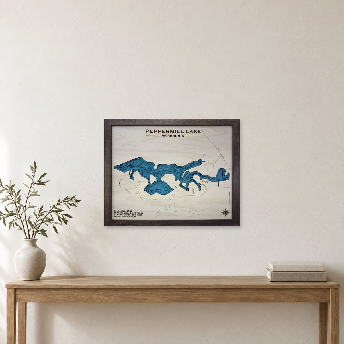 Peppermill Rankin wood map — multilayer, staged room mockup