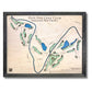 Golf course map of Pete Dye Golf Club in Bridgeport, West Virginia, framed on a white background.