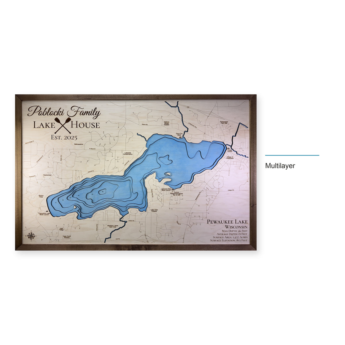 Pewaukee Poblocki wood map — multilayer, layer option shown