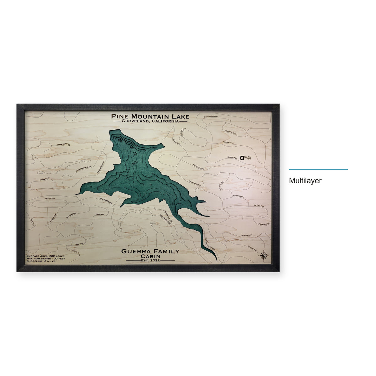 Pine Mountain Guerra wood map — multilayer, layer option shown