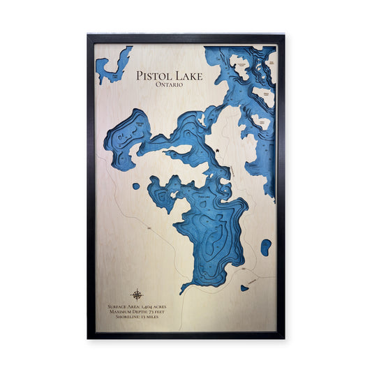 Pistol Hunt wood map — multilayer, white background