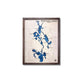 Wooden multi water layer map of Portage Lakes in Ohio with dark blue water stain and a walnut brown frame. 