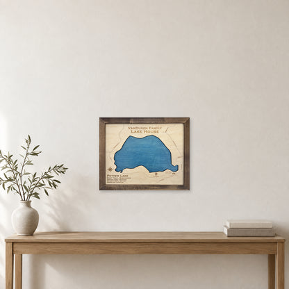 Potter Vandusen wood map — single layer, staged room mockup