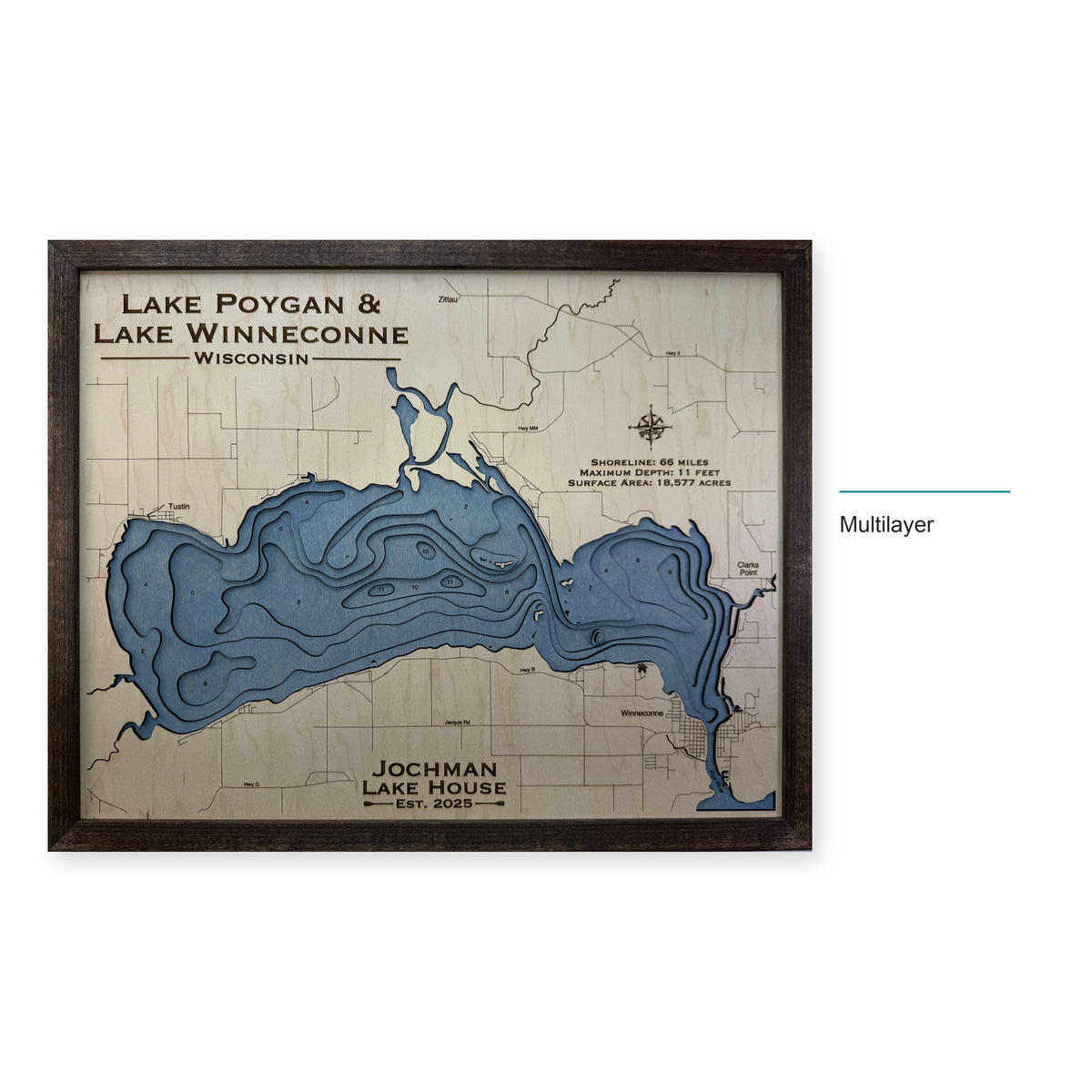 Poygan Winneconne Jochman wood map — multilayer, layer option shown