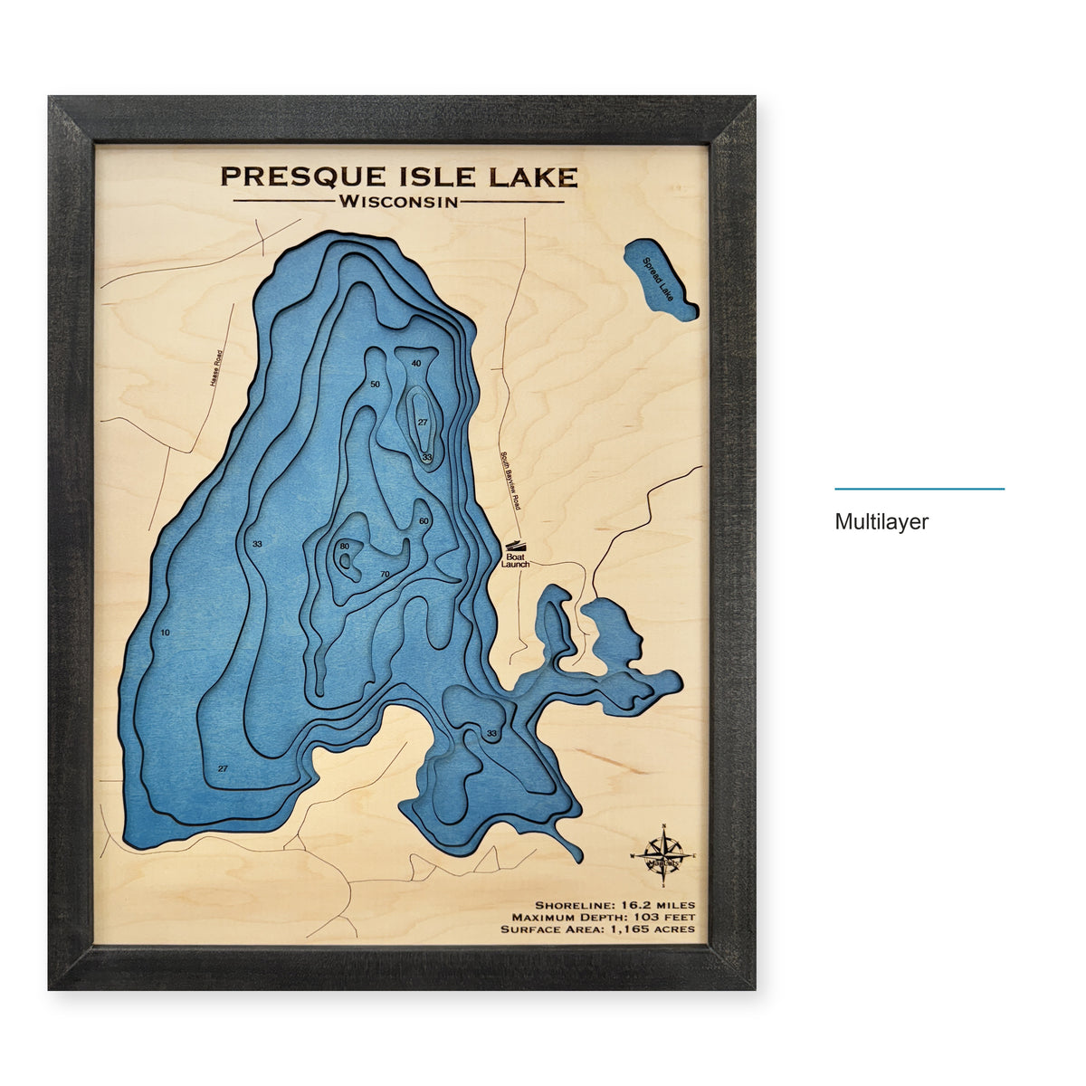 Presque Isle Multilayer wood map — multilayer, layer option shown