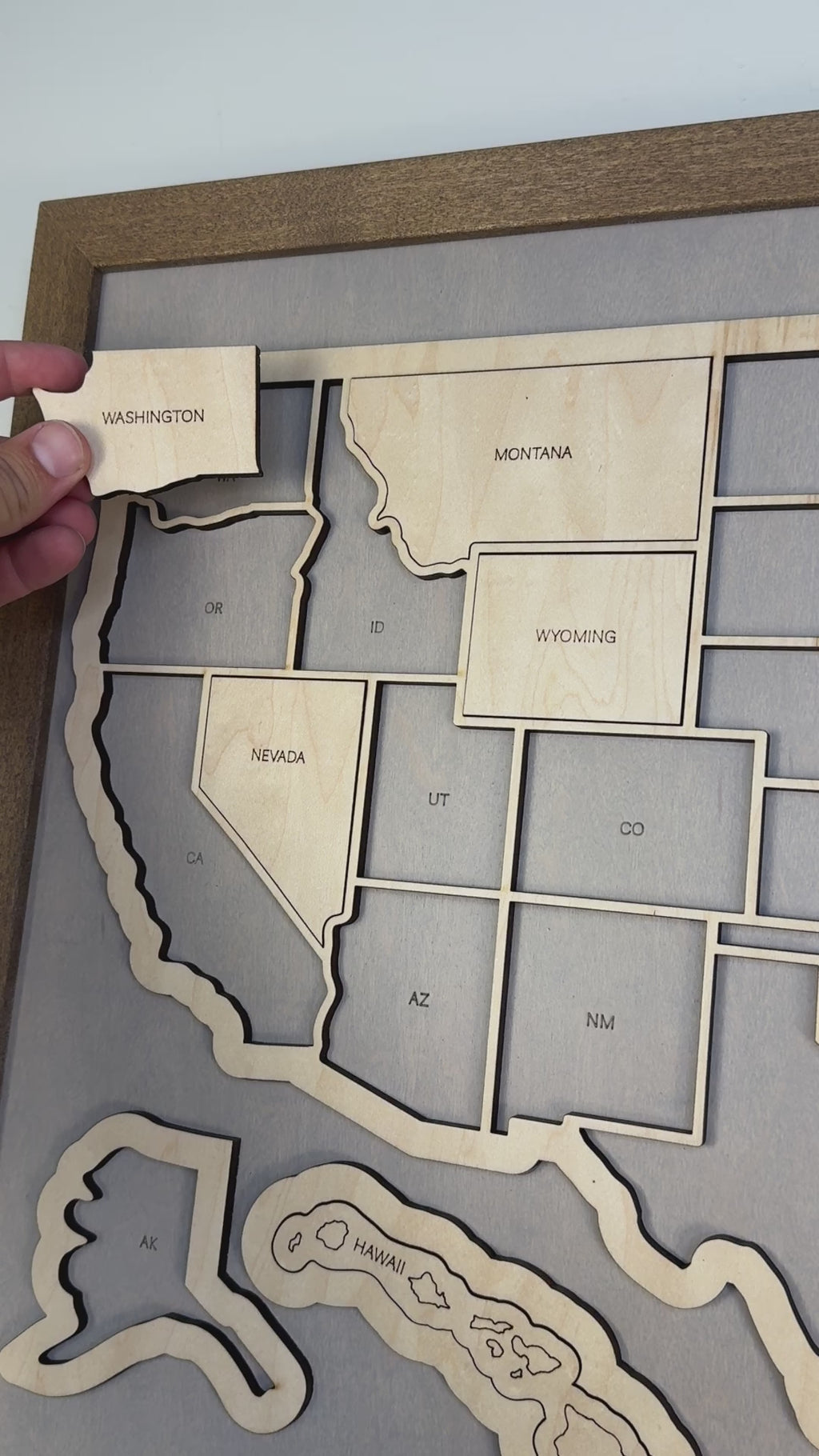 video showing how the pieces fit in the US travel map. 
