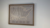 Video of wooden U.S. Travel map with removable pieces. 