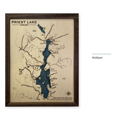 Priest Lake wood map — multilayer, layer option shown