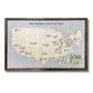 24x36 Pro Football Stadium Travel Map on a white background. 