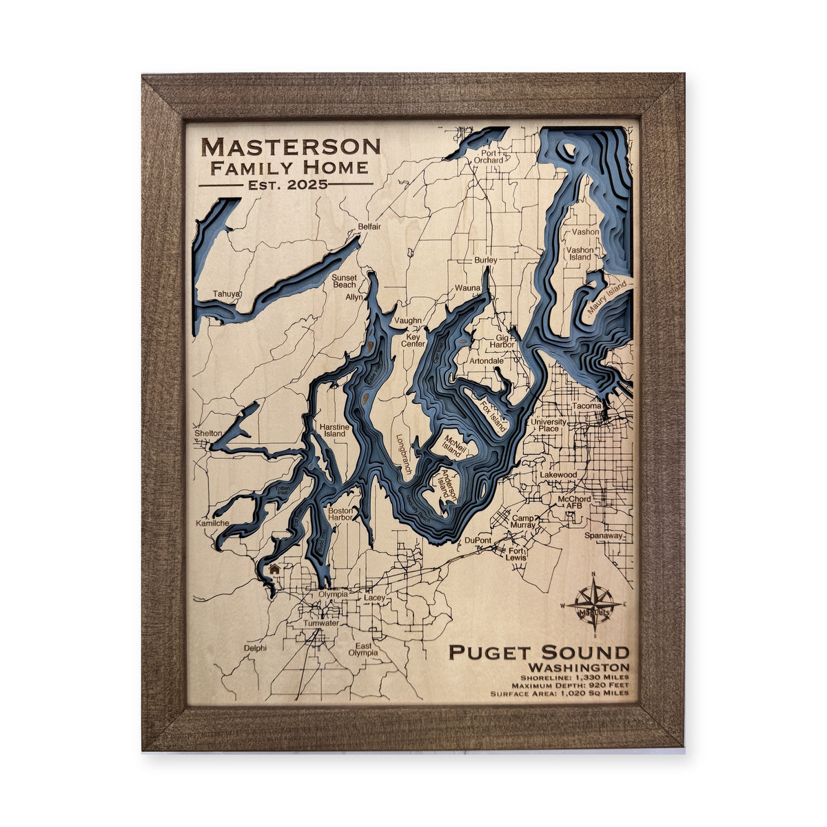 Puget Sound Wood Map — multilayer example, on a white background