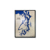Puget Sound multilayer wooden map with black frame on a white background. 
