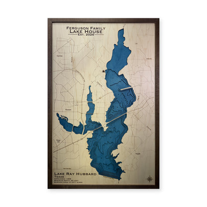 Ray Hubbard Ferguson wood map — multilayer, white background