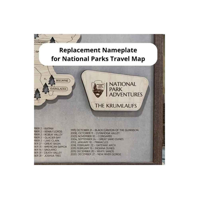 Replacement National Parks Nameplate