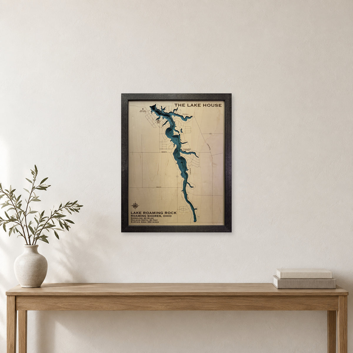 Roaming Rock Zielasko wood map — multilayer, staged room mockup