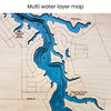Close up image of the cut water layers.