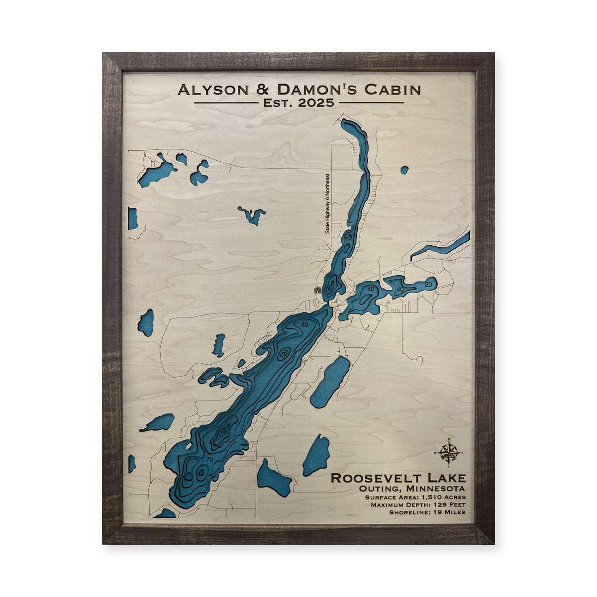 Roosevelt Alyson Damon wood map — multilayer, white background