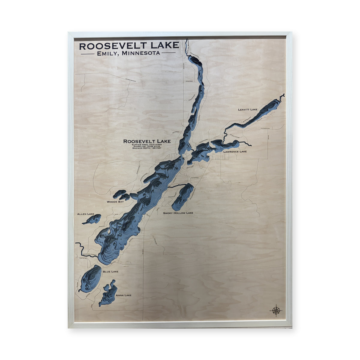 Roosevelt Emily wood map — multilayer, white background