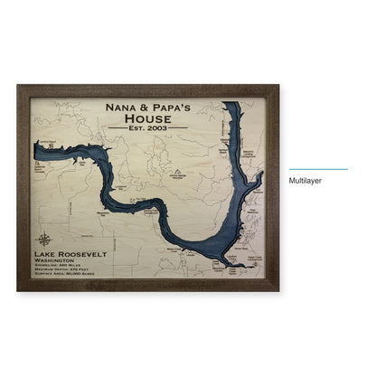 Roosevelt Nana Papa wood map — multilayer, layer option shown
