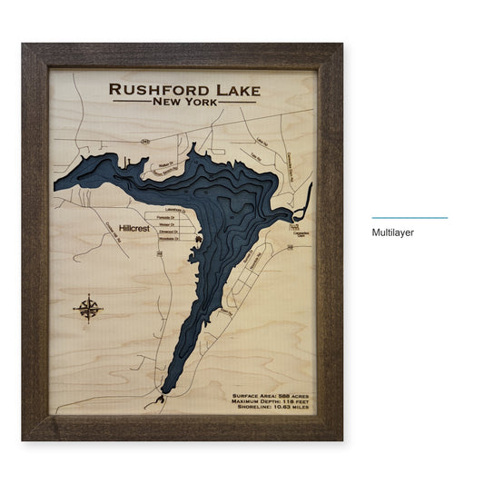 Rushford Lake wood map — multilayer, layer option shown