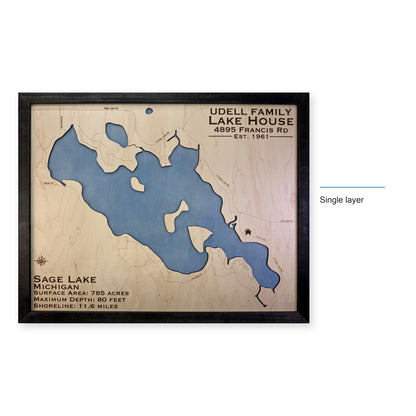 Sage Udell wood map — single layer, layer option shown