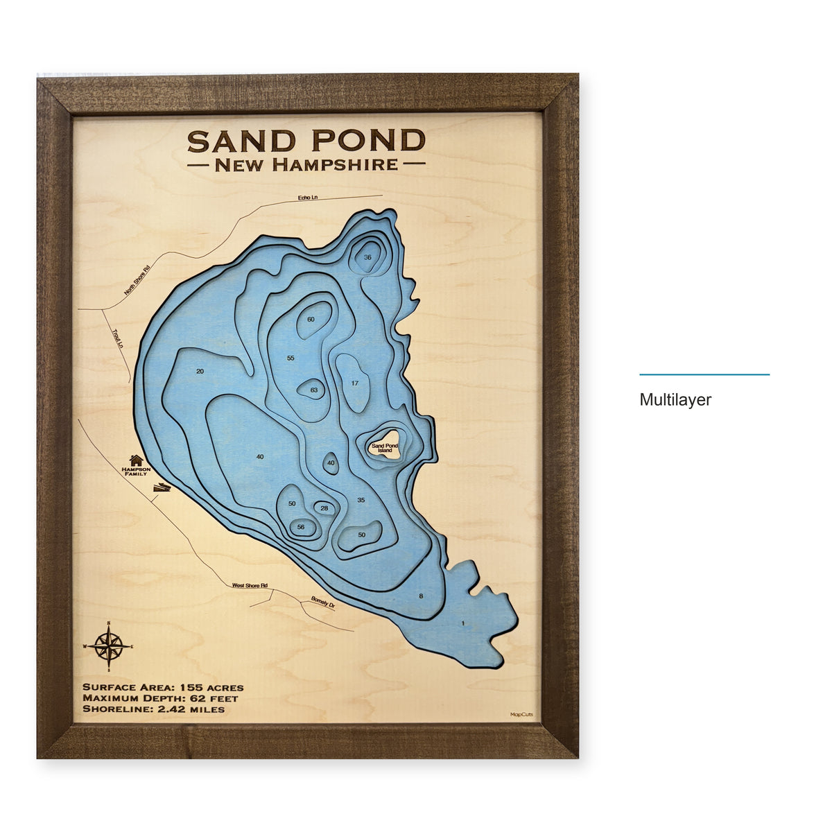 Sand Pond Multilayer wood map — multilayer, layer option shown