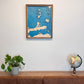 Sandusky Bay Island wood map hanging on the wall. 