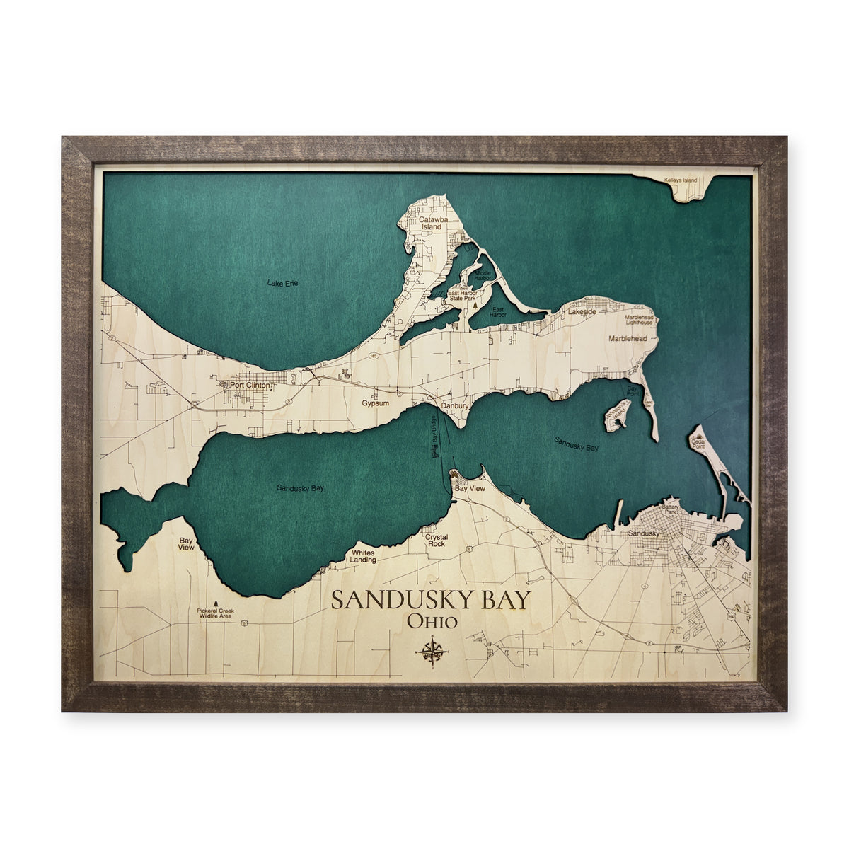 Sandusky Fresch Green wood map — single layer, white background