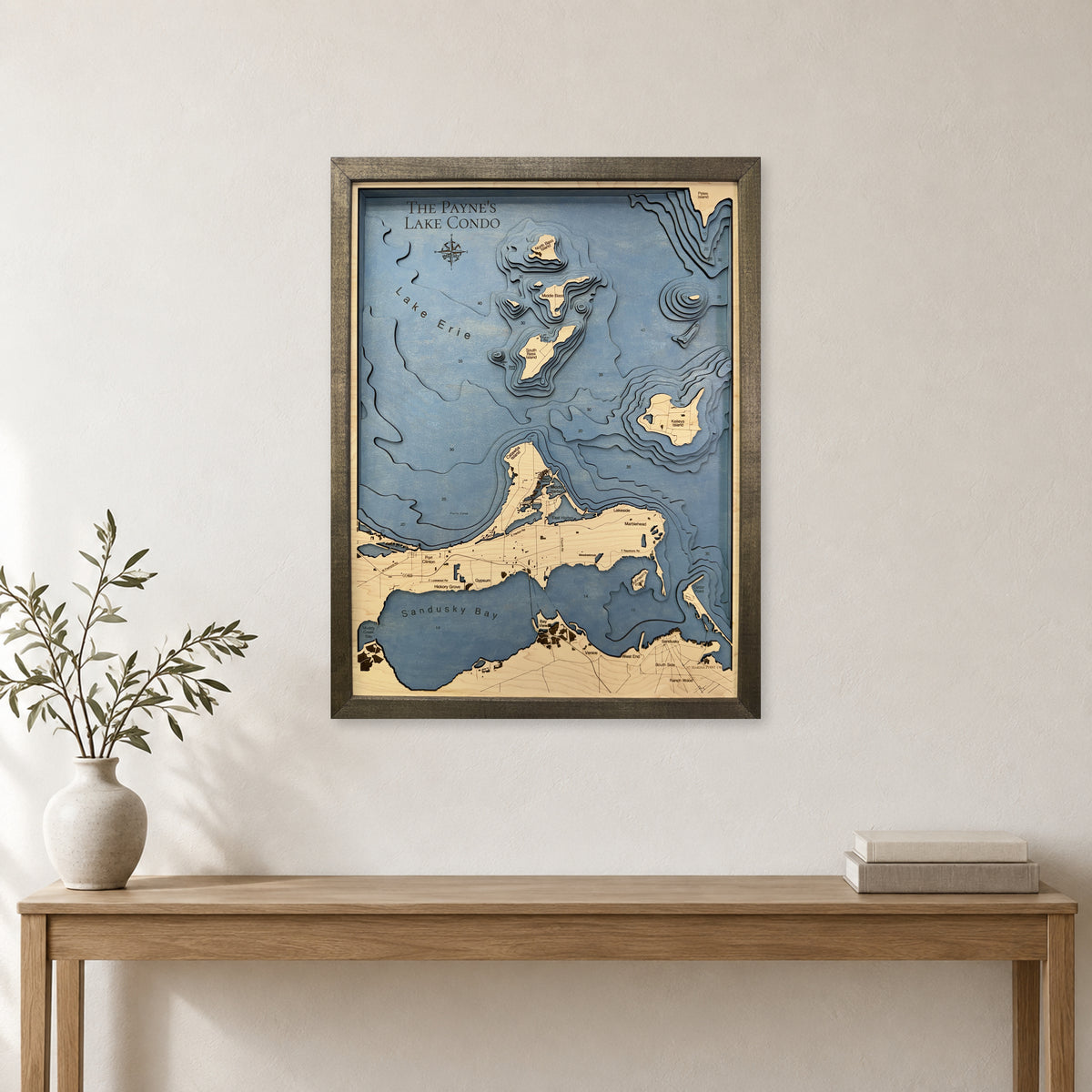Sandusky Payne wood map — multilayer, staged room mockup