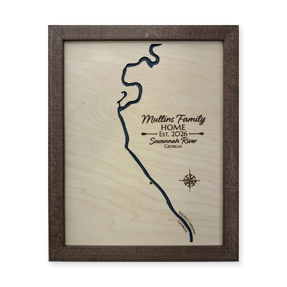 Savannah Mullins wood map — single layer, white background