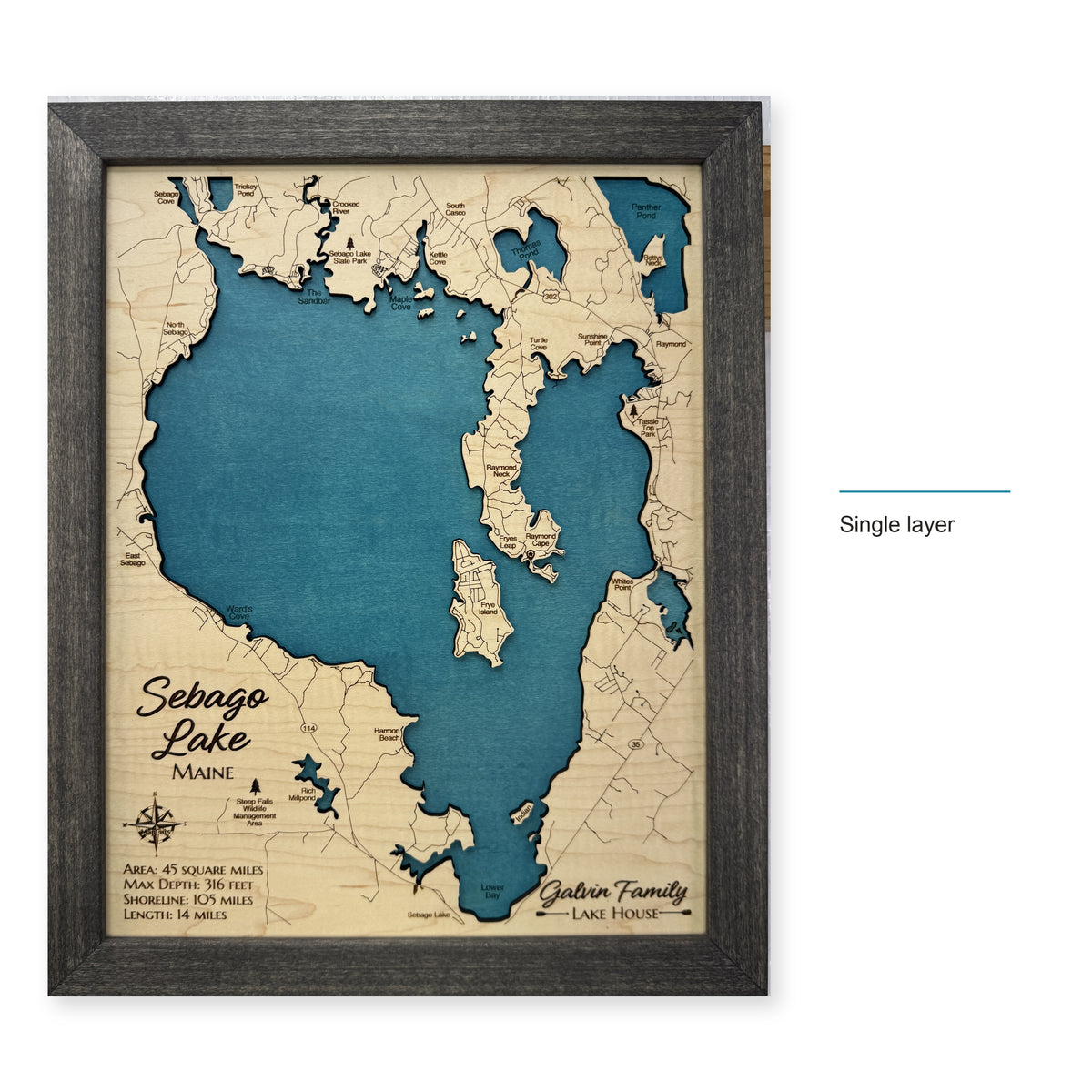 Sebago Gabrin wood map — single layer, layer option shown