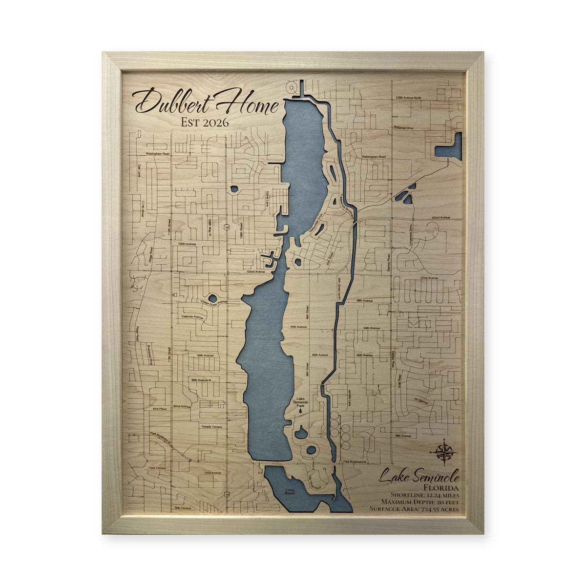 Seminole Dubbert wood map — single layer, white background
