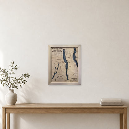 Seneca Zamniak wood map — multilayer, staged room mockup