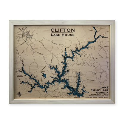 Sinclair Clifton wood map — multilayer, white background