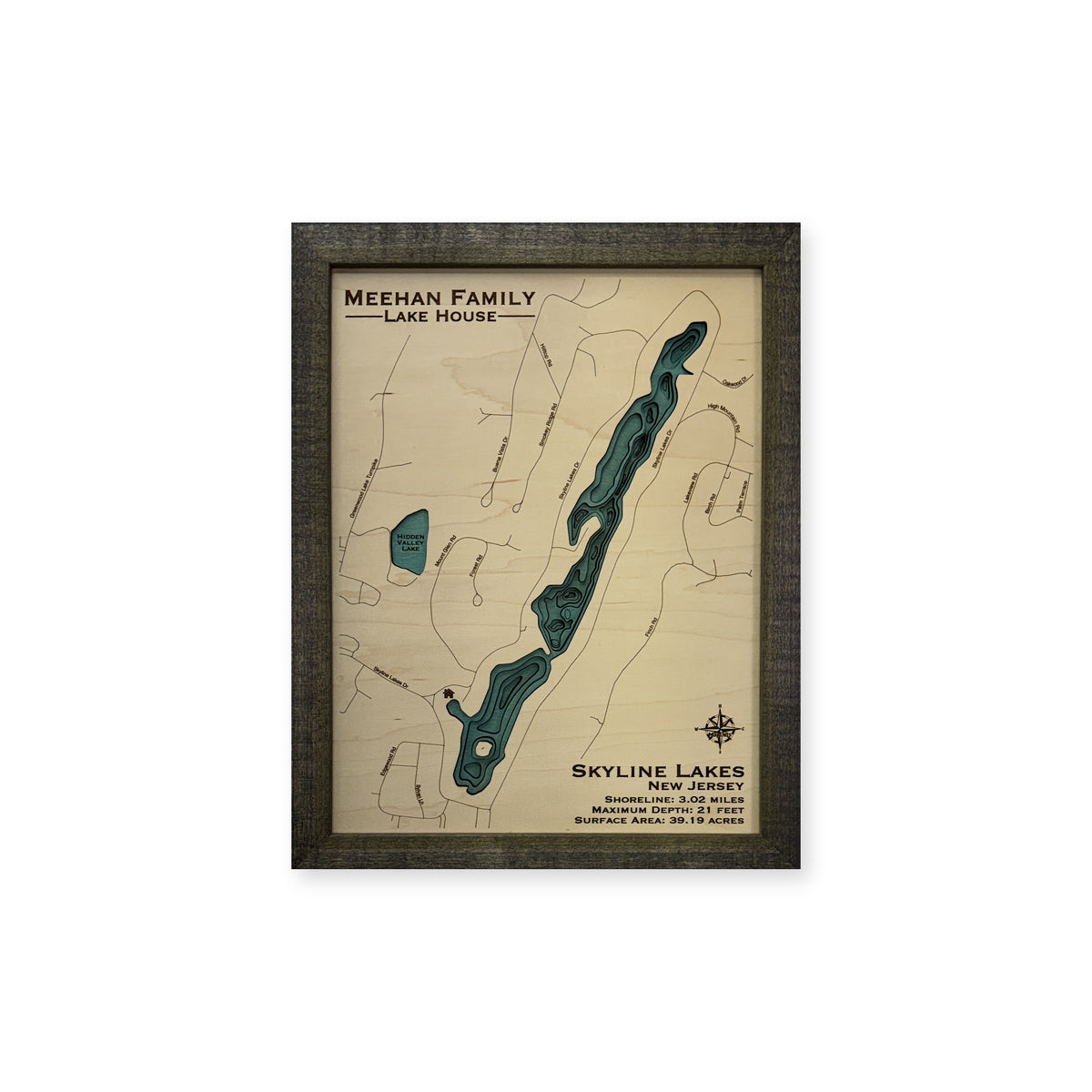 Skyline Meehan wood map — multilayer, white background