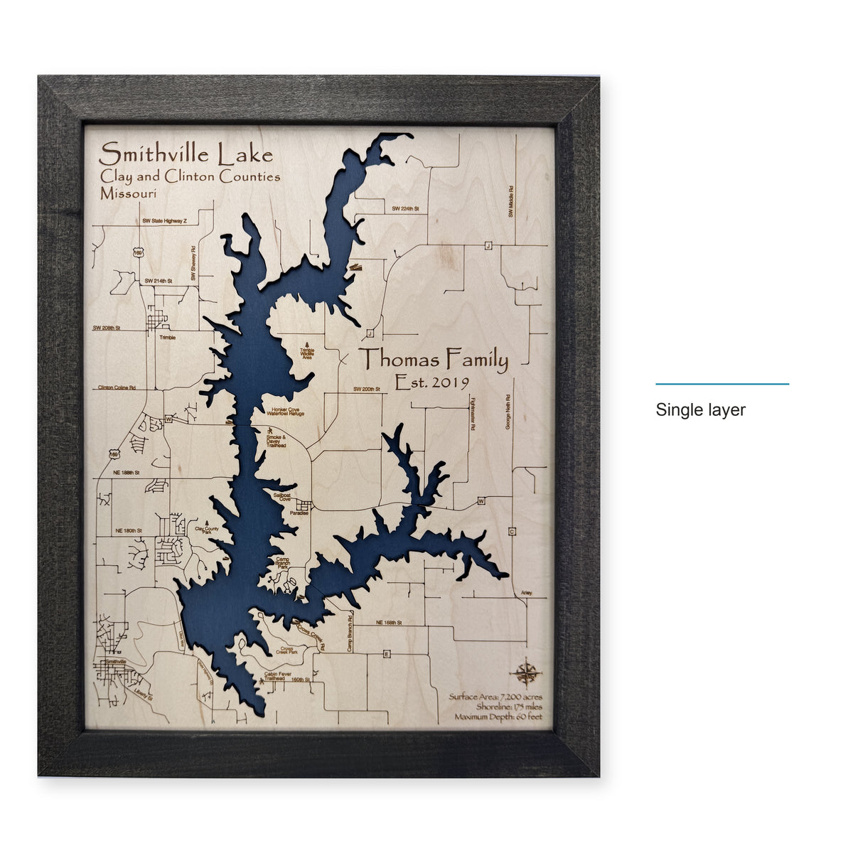 Smithville Thomas wood map — single layer, layer option shown