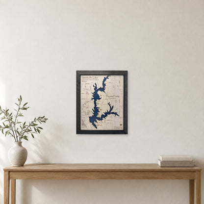 Smithville Thomas wood map — single layer, staged room mockup