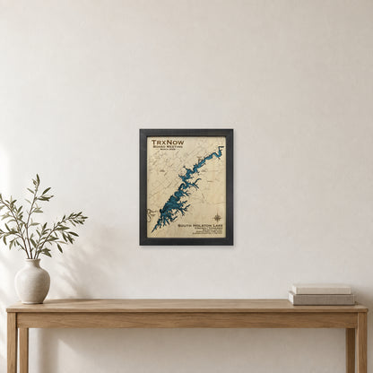 South Holston Trxnow wood map — multilayer, staged room mockup