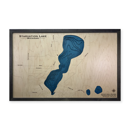 Starvation Multi wood map — multilayer, white background