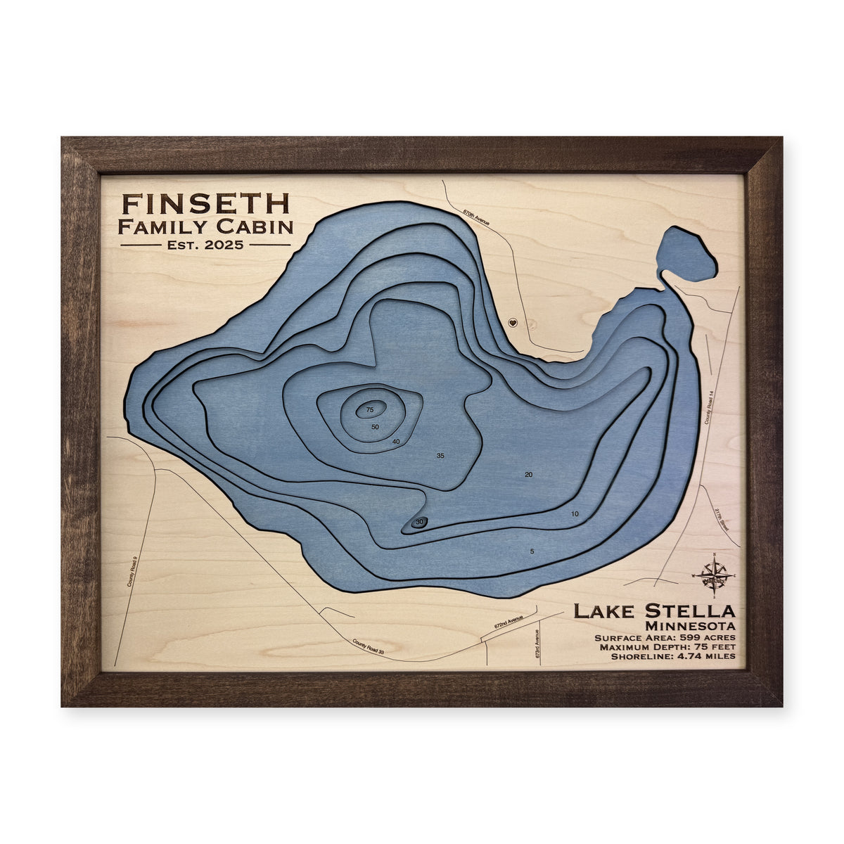 Stella Finseth wood map — multilayer, white background