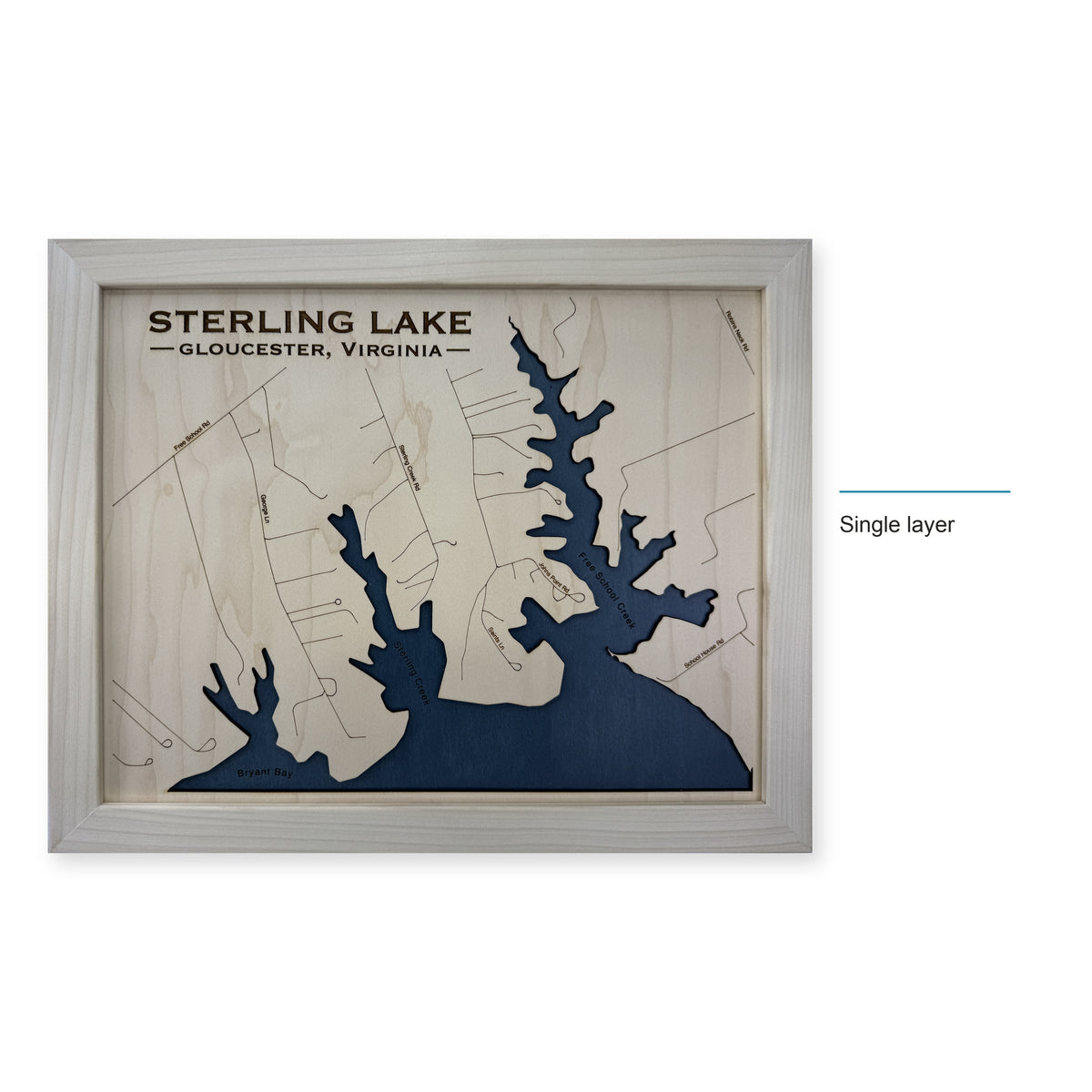 Sterling Gloucester wood map — single layer, layer option shown
