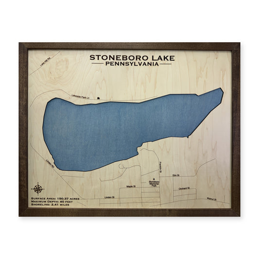 Stoneboro Reed wood map — single layer, white background