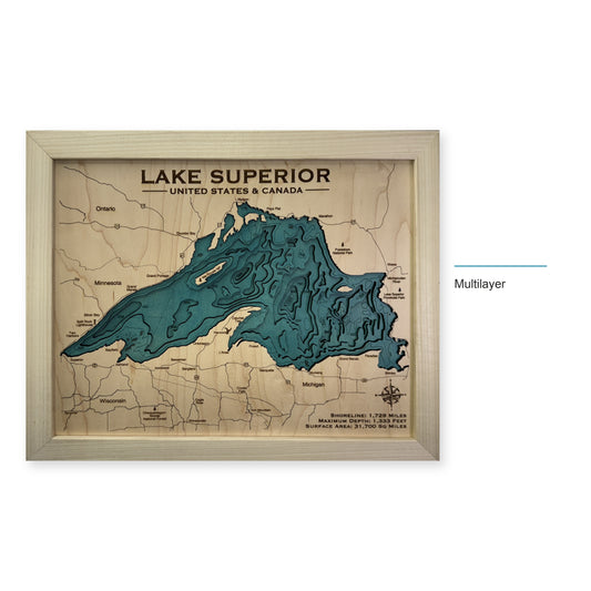 Lake Superior Wood Map — multilayer example, layer option shown