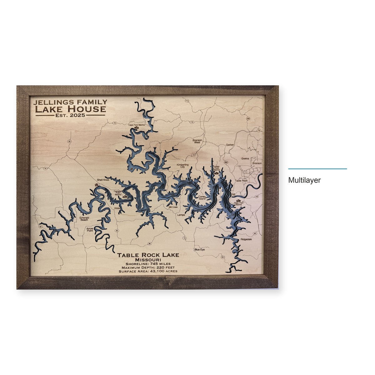 Table Rock Jellings wood map — multilayer, layer option shown
