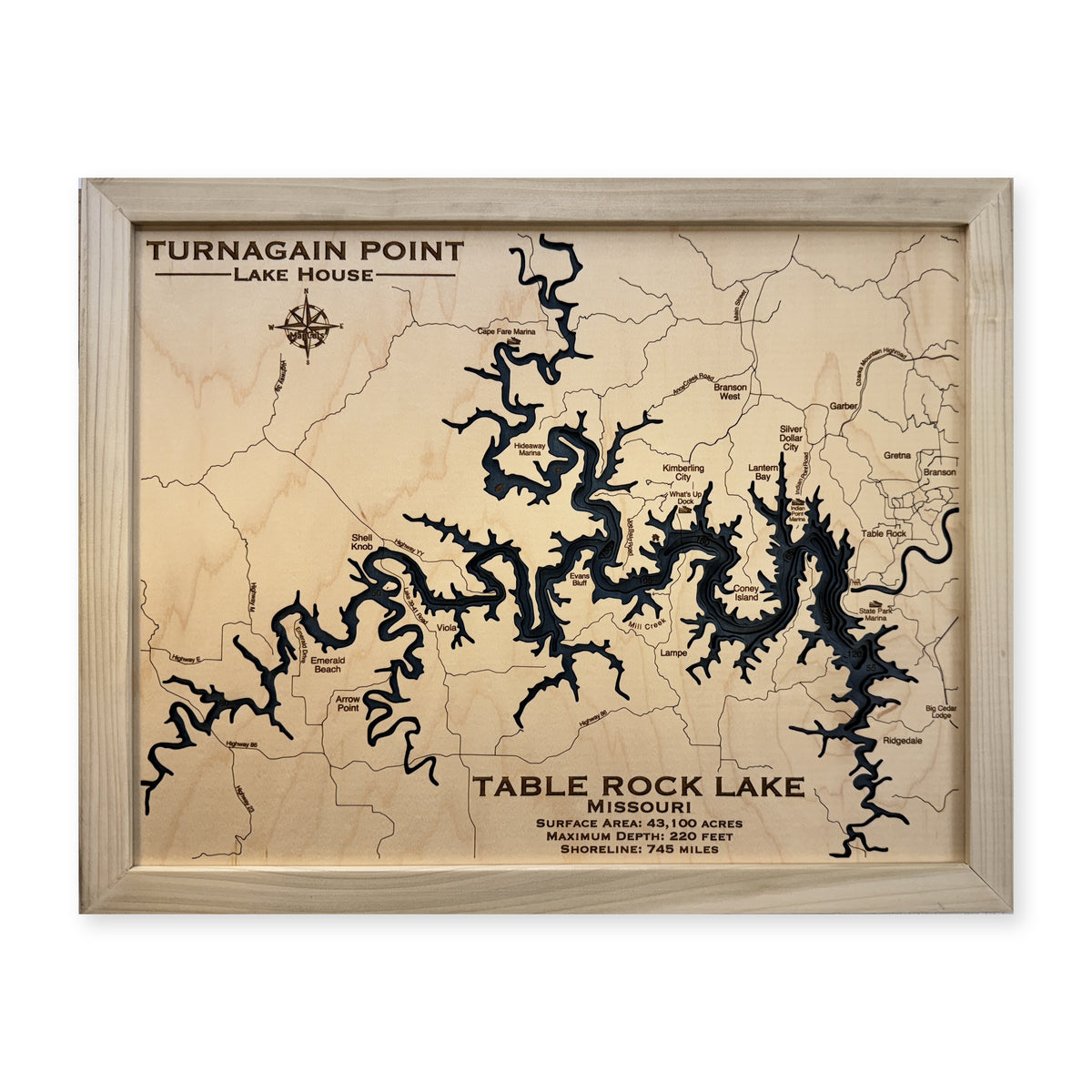 Table Rock Turnagain wood map — multilayer, white background