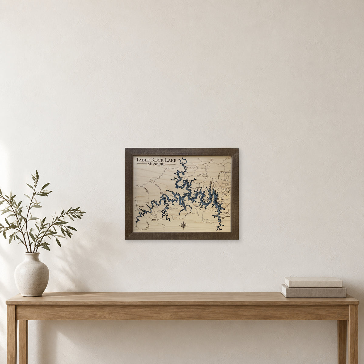 Table Rock Walnut Small wood map — multilayer, staged room mockup