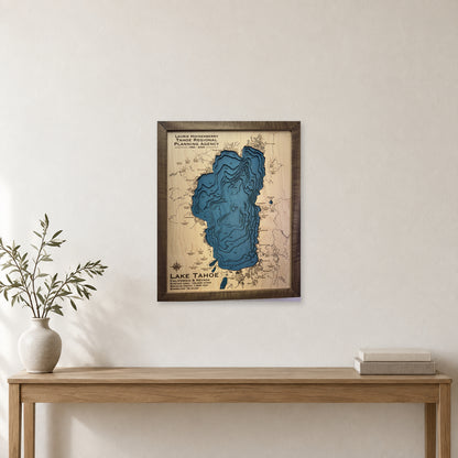 Tahoe Hockenberry wood map — multilayer, staged room mockup