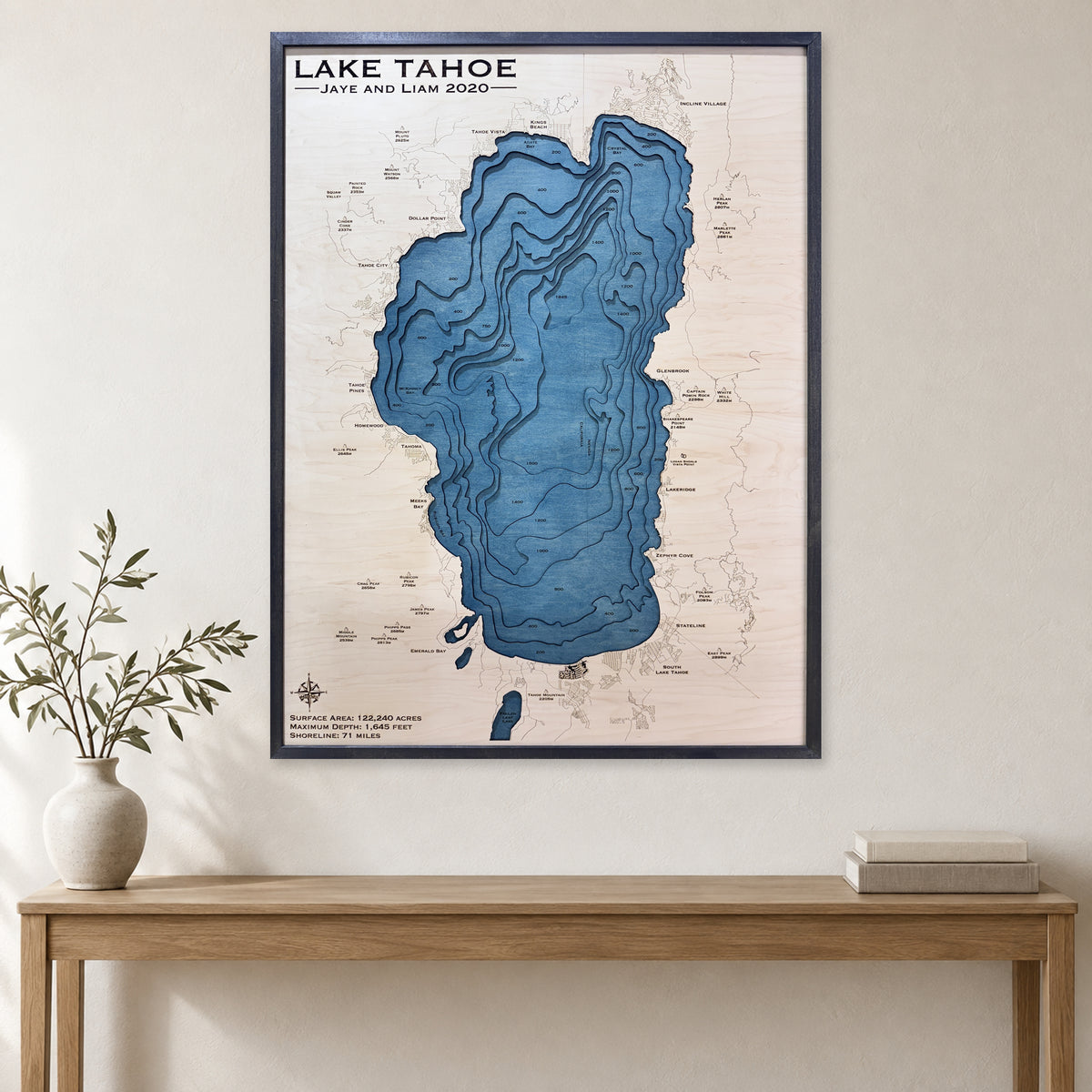 Tahoe Jaye Liam wood map — multilayer, staged room mockup